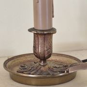 Lampe de chevet  en bronze - bougeoir  à main