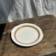 Vintage cake dish with orange and green trim D30