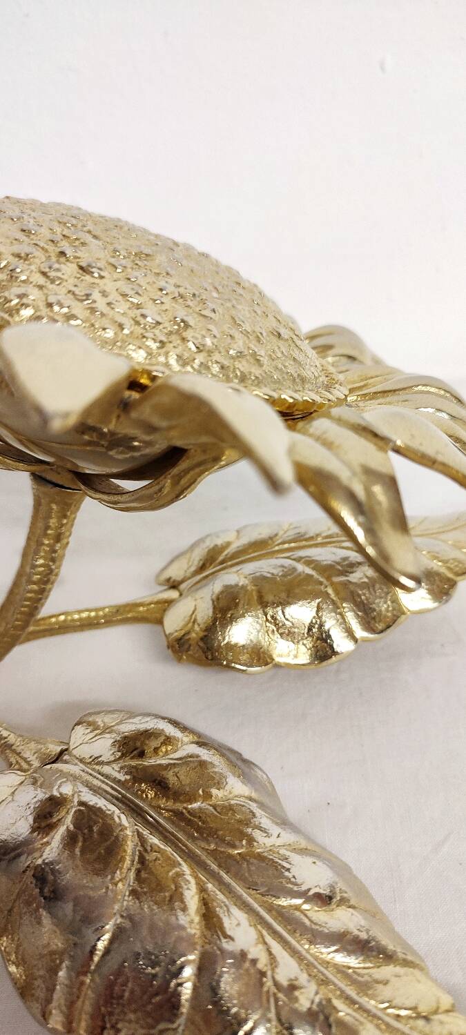 Bronze "sunflower" ashtray. Spain, 1960s.