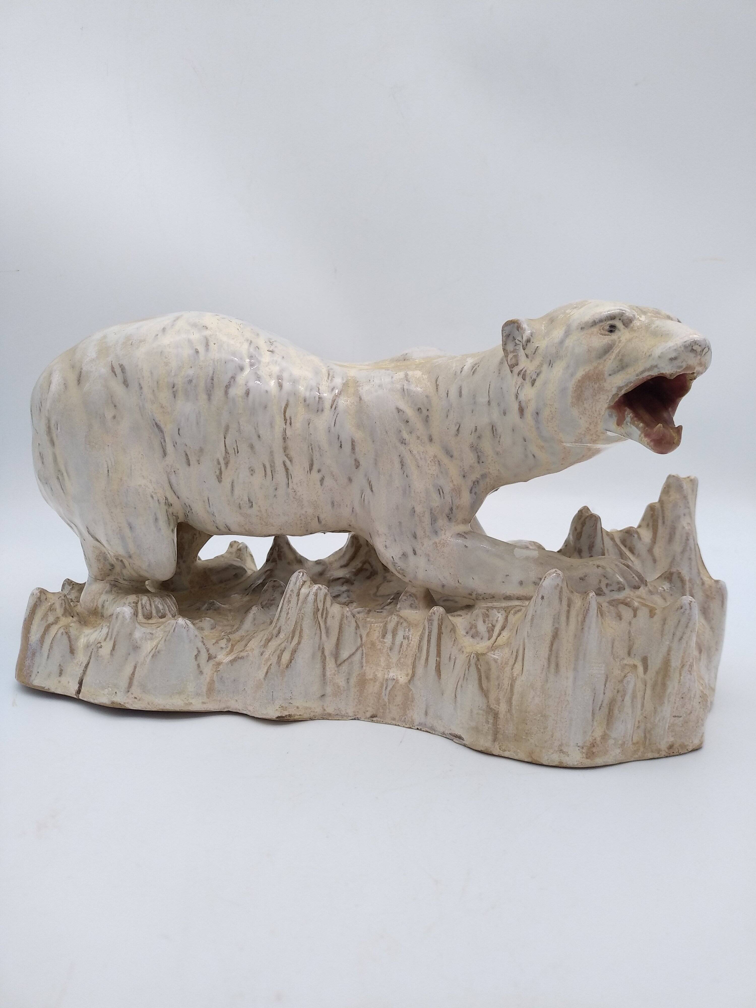 Ours en grés de Rambervillers circa années 1920/30 .Alphonse Cytére .