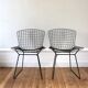 Pair of vintage Bertoia Wire chairs