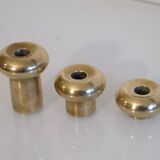 Set of Scandinavian brass candlesticks, 1960s