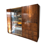 Living room furniture showcase, rosewood veneer secretary of the 70s