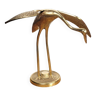 Statuette de grand échassier en laiton héron aigrette