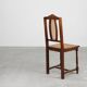 Chaise en bois et rotin française antique, vers 1900