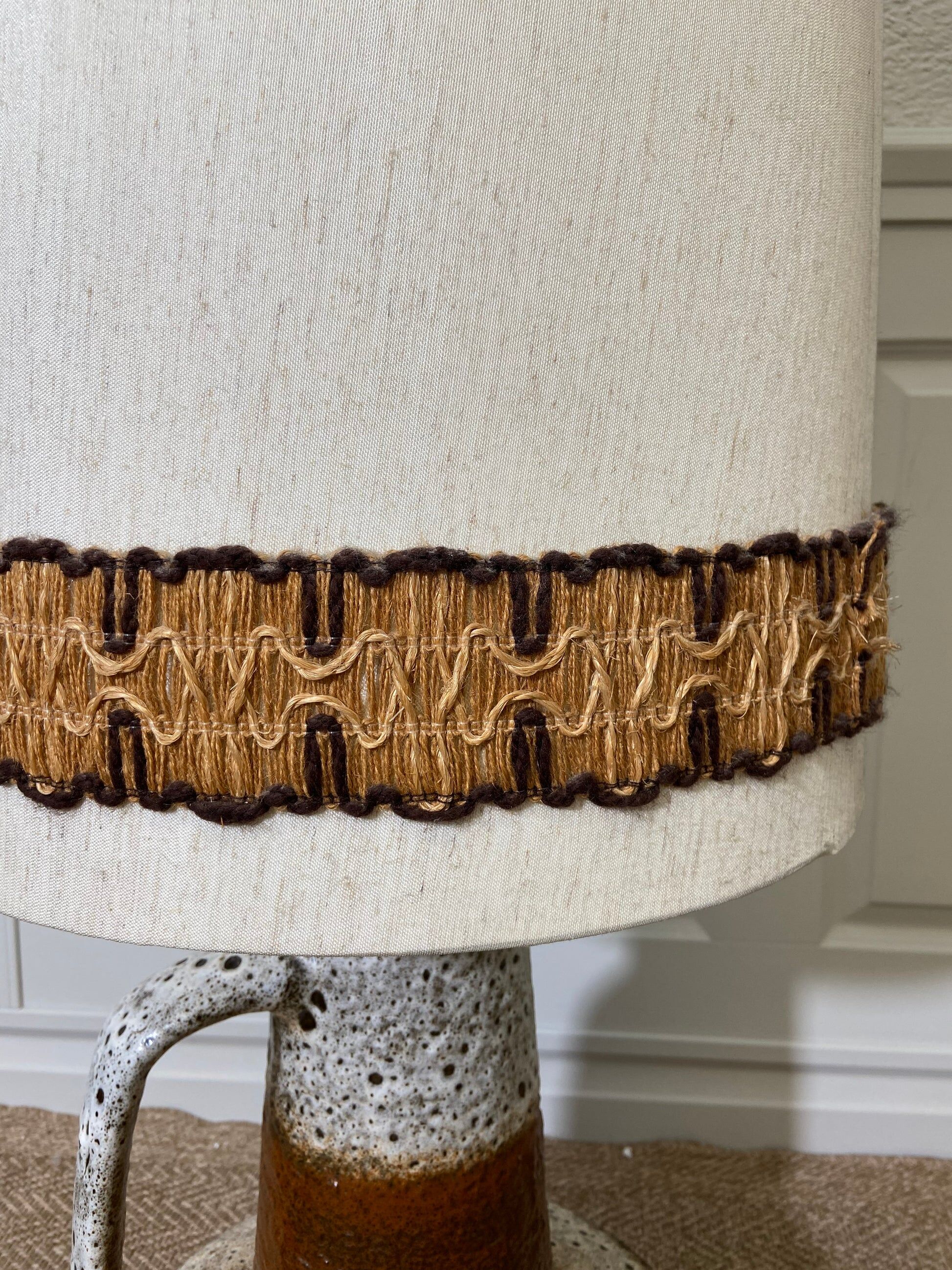 XL floor lamp by Hustadt Leuchten, studio ceramic, 1970s, mid-century, vintage, brutalist, fat lava