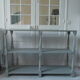 Console vintage 3 plateaux vert de gris
