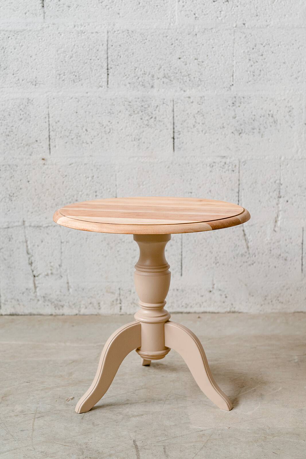 Old wooden pedestal table