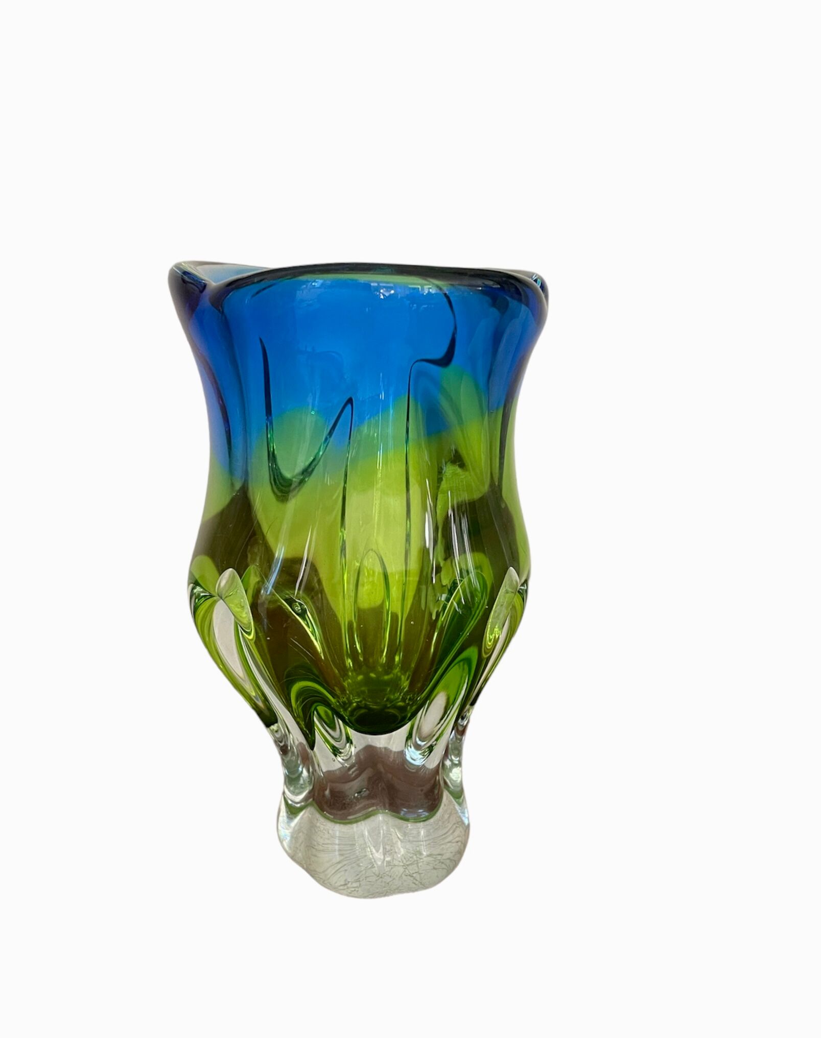 Vintage Bohemian glass vase