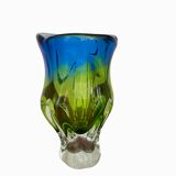 Vintage Bohemian glass vase