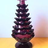 Blown glass pine cone vase