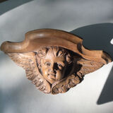 Small shelf / wooden wall lamp / Old Angelot