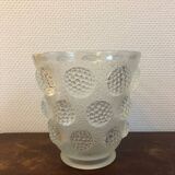 Vintage Verlys glass vase with cabochons