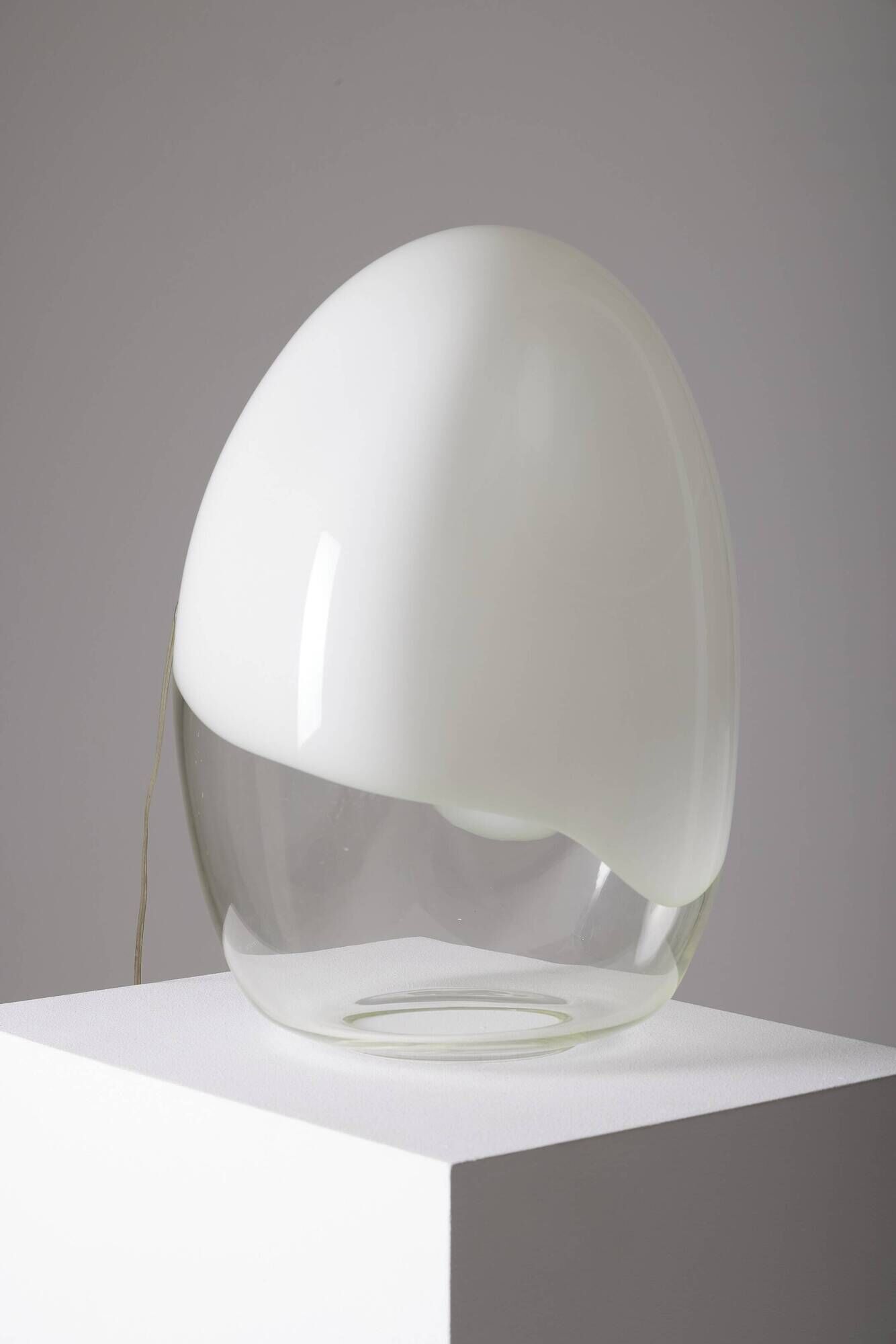 Pair of nessa lamps in murano glass, gino vistosi, 1970s