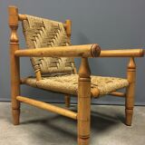 2 x Abaca French rope armchairs