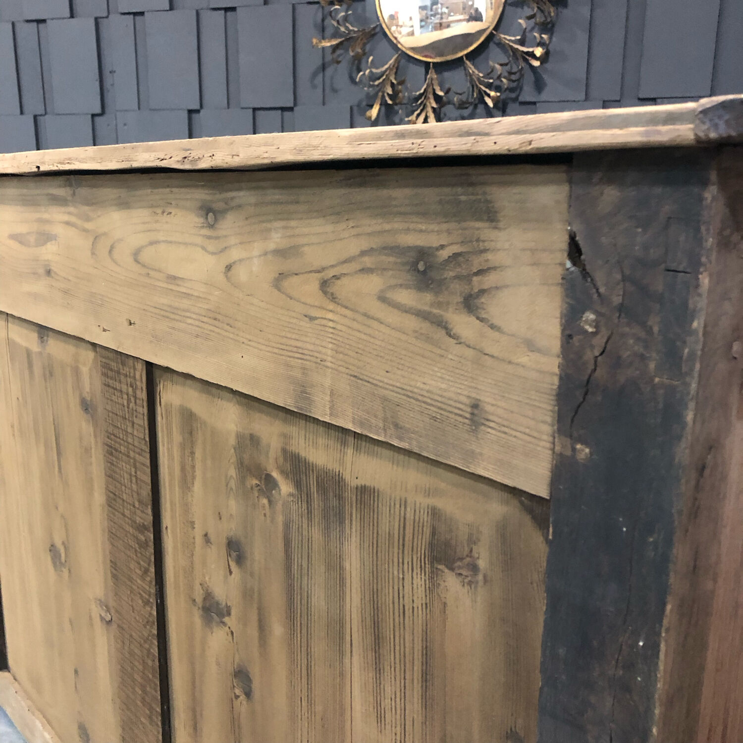 Enfilade wooden counter early twentieth century