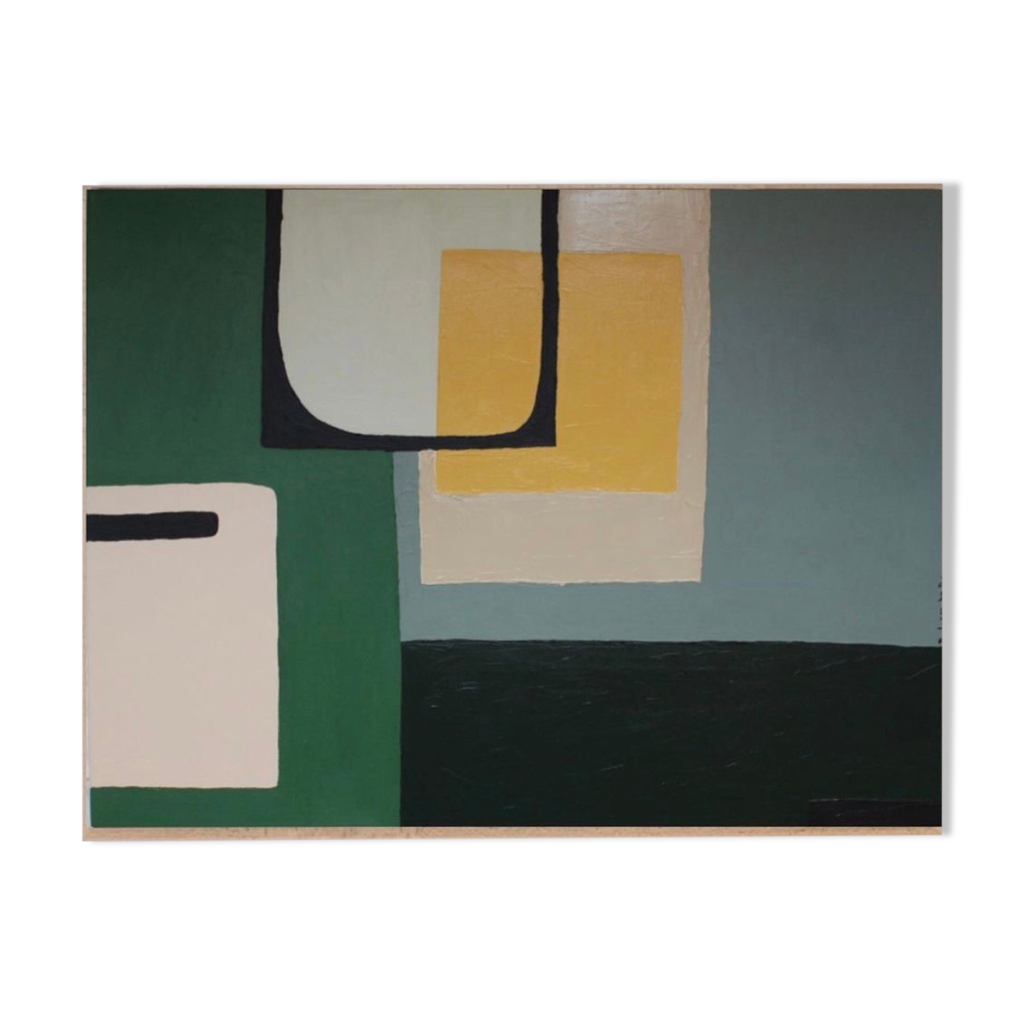 Acrylic green paint on chassis