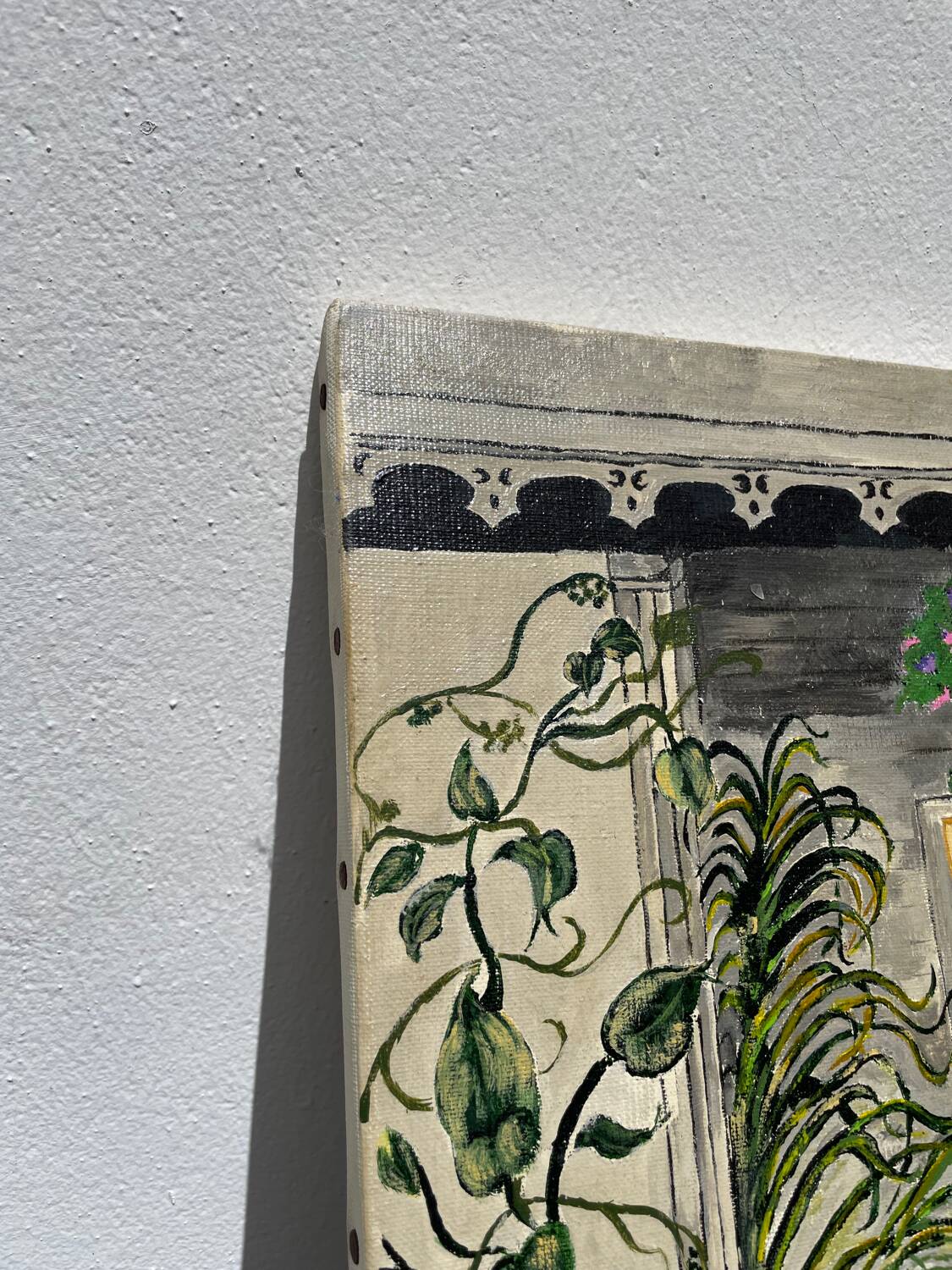 Native painting winter garden oil painting on canvas