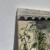 Native painting winter garden oil painting on canvas