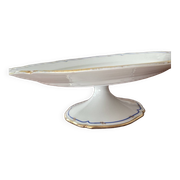 Dish on porcelain pedestal E. BOURGEOIS