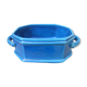Blue cracked ceramic planter