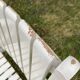 6 fauteuils de jardin bois vintage pliant
