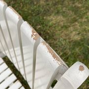 6 fauteuils de jardin bois vintage pliant