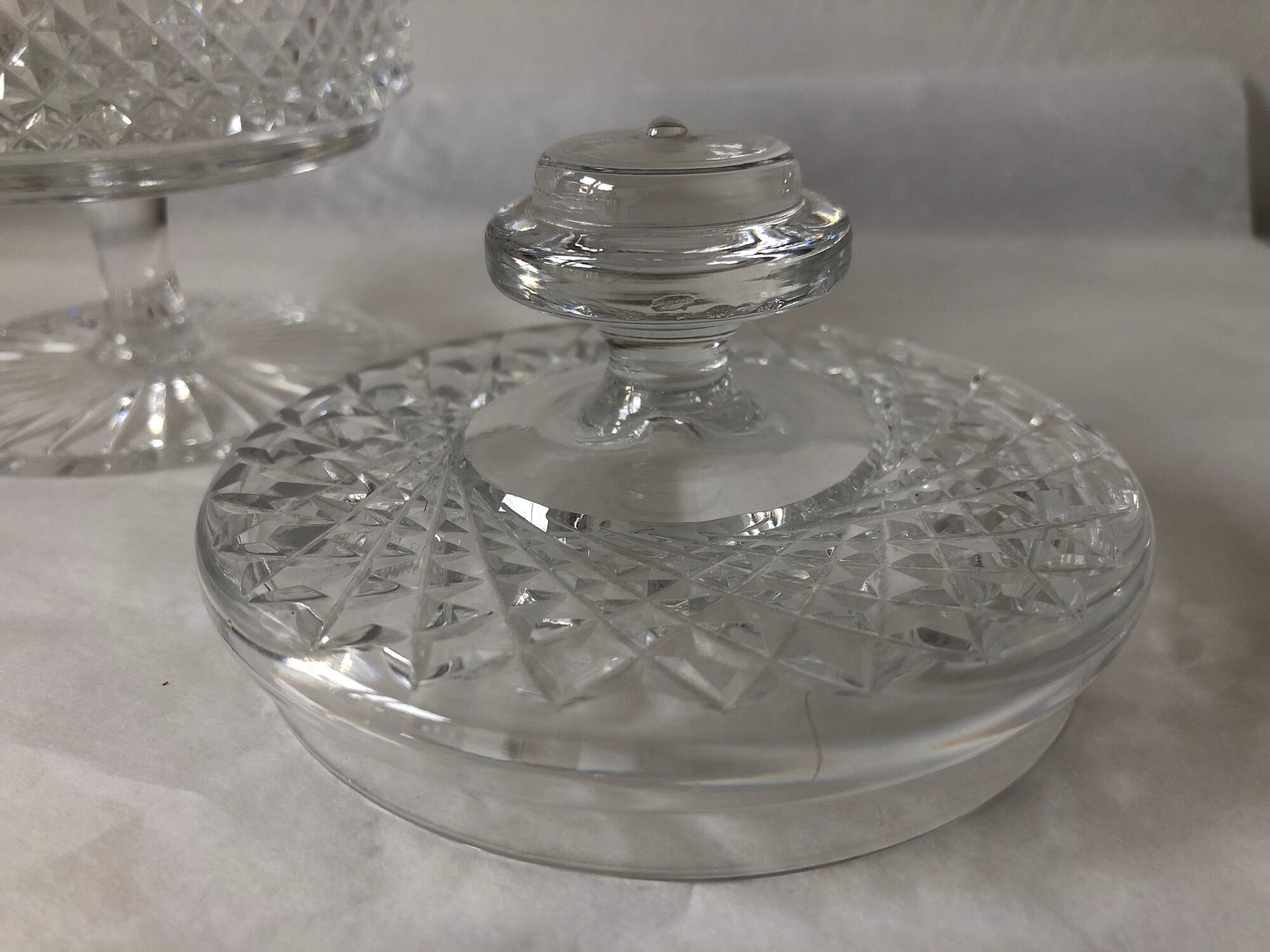 Early XXth Baccarat Crystal candy box