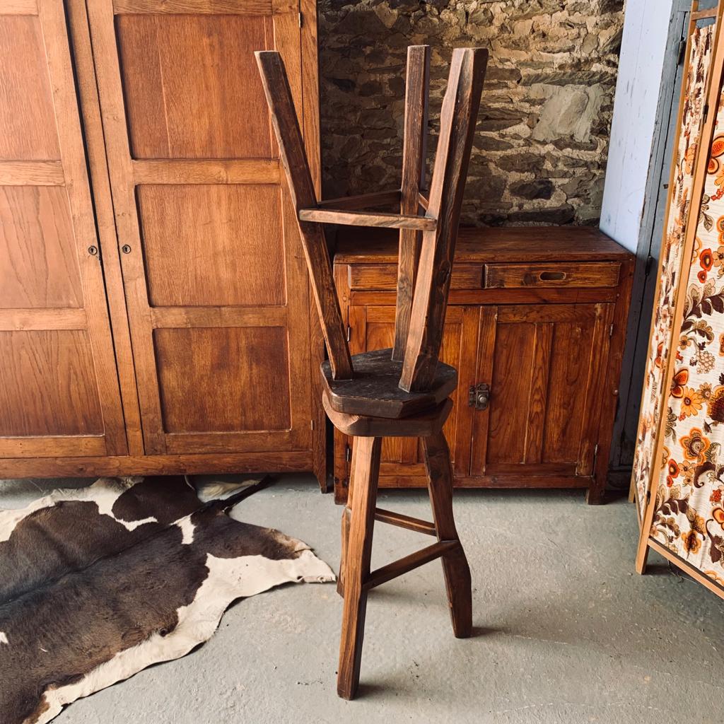 Pair of brutalist stools