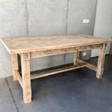 Stripped farmhouse table extensions to 255 cm
