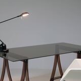 Architect's desk in smoked altuglas by gacita and tiberi for mode europe, 1970s