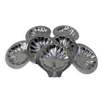 8 coupelles coquillage en inox
