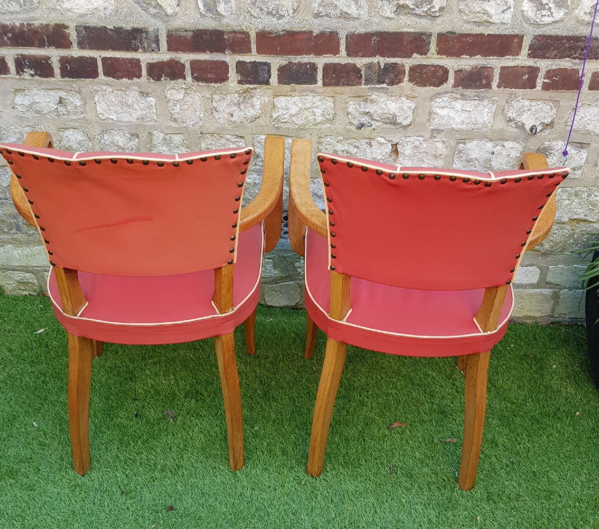 Fauteuils bridge moustache 1950