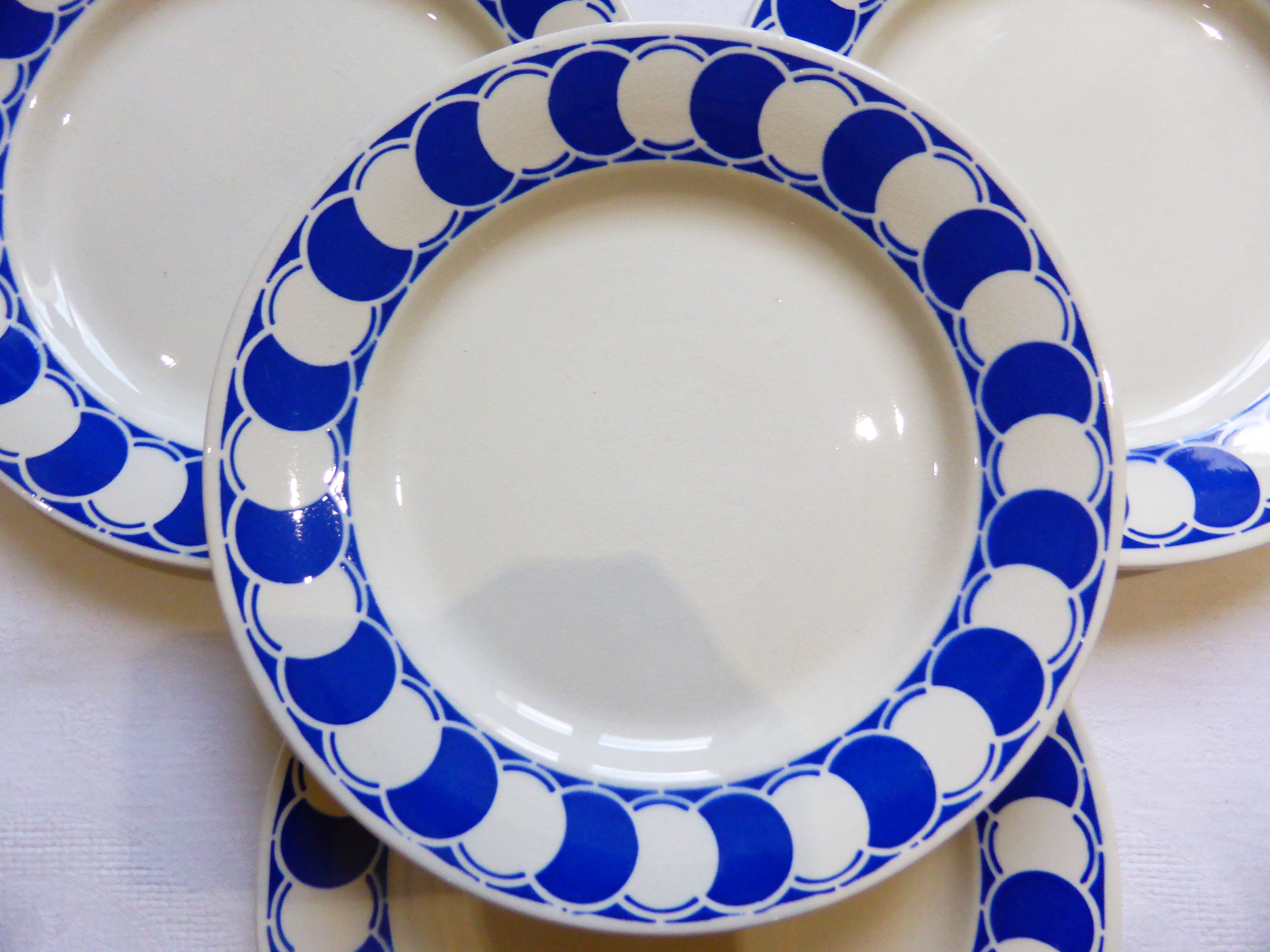 4 assiettes plates de Digoin Sarreguemines modèle dorothy