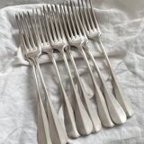 8 old silver-plated table forks