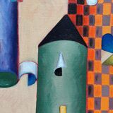 Peinture abstraite franco balleri 2008 huile sur toile