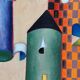 Peinture abstraite franco balleri 2008 huile sur toile