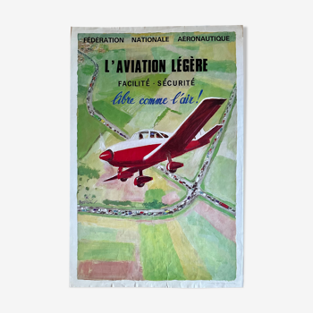 Old poster, light aviation, national aeronautics federation