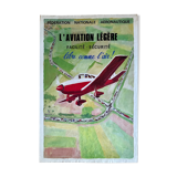 Affiche ancienne, l’aviation légère, fédération nationale d’aéronautique