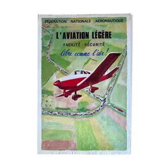 Old poster, light aviation, national aeronautics federation