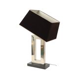 Lampe de table design Eichholtz Arlington en acier inoxydable avec base en granit 72 cm