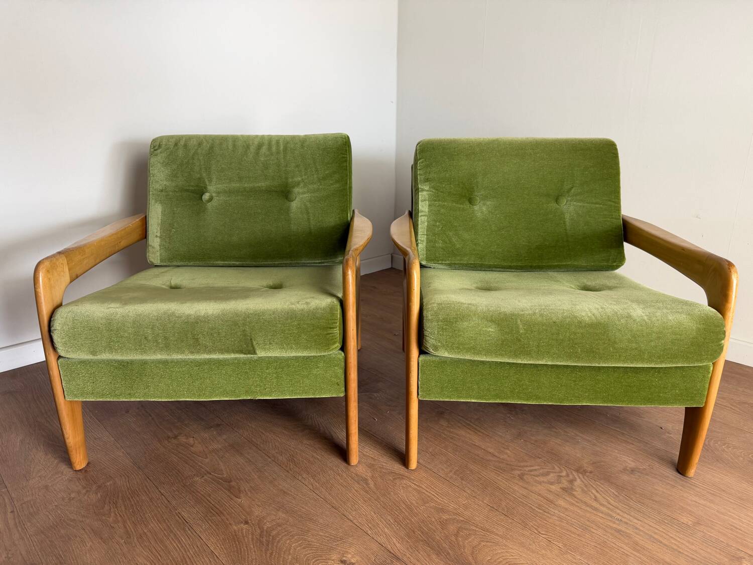 Pair of vintage Scandinavian armchairs – Eugen Schmidt / Solofor style