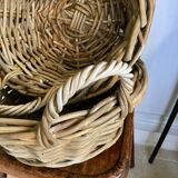 Pair of rattan baskets