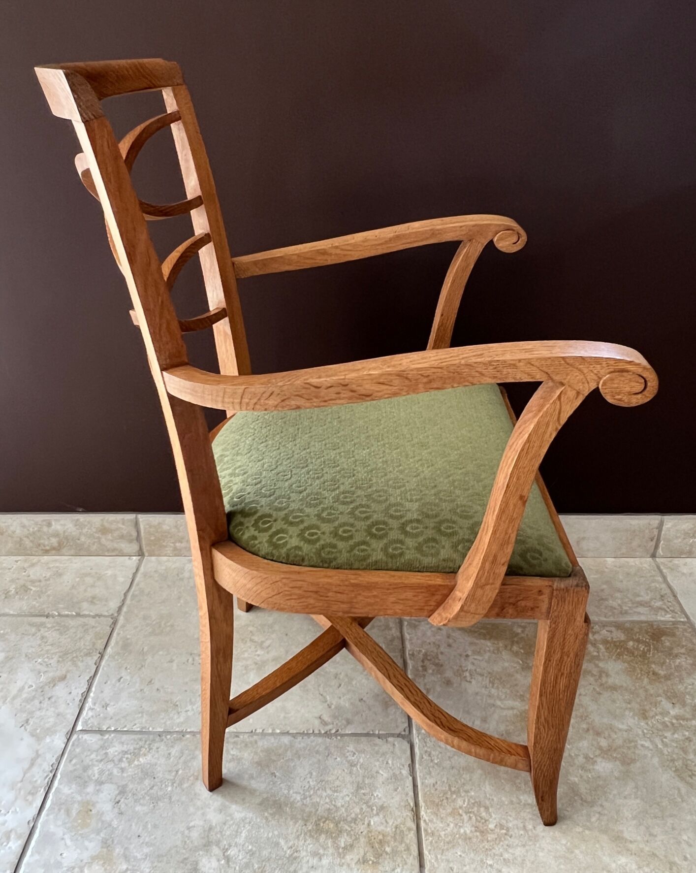 Paire de fauteuils Baptistin Spade 1940 en chêne clair