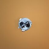 Italian ceiling lamp opaline cylinder Circa 1980