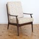 Fauteuil relax vintage en bois de style scandinave, 1950