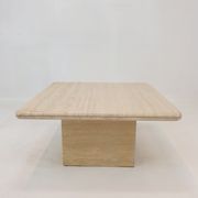 Italian travertine coffee table, 1980s