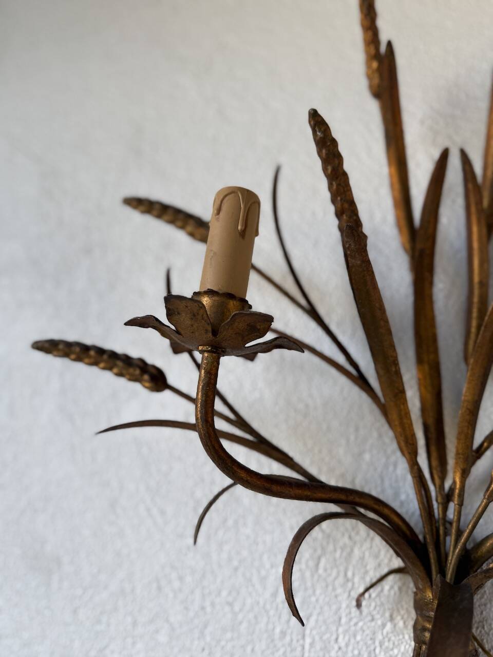 “Ear” wall light in gilded brass
