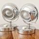 Paire de lampes design Space Age 1960 chromées