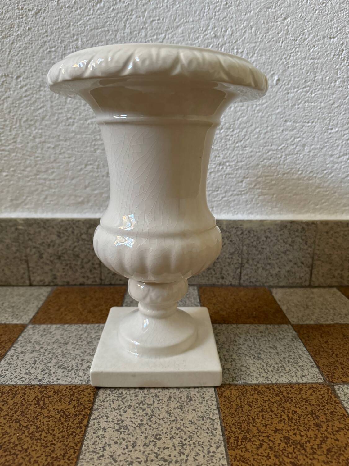 Antique Gien earthenware Medici vase